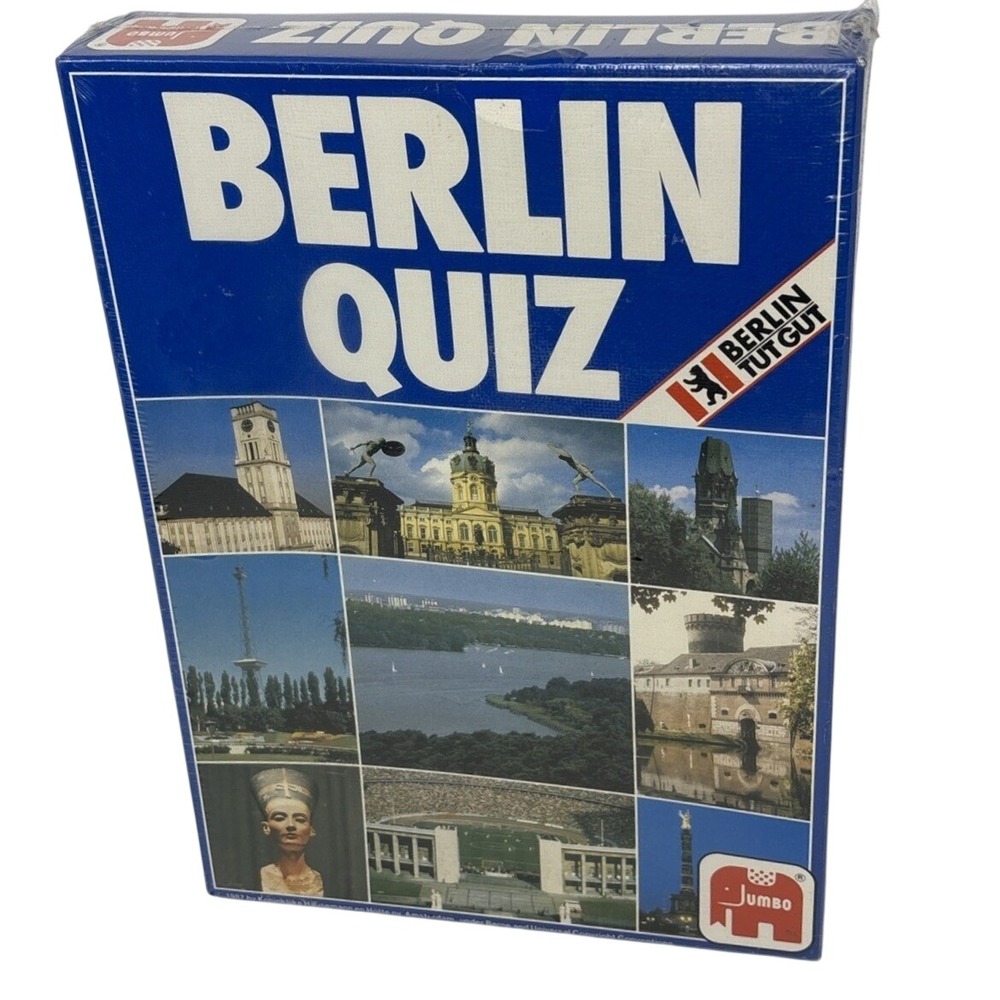 Vintage 1987 Jumbo Berlin Quiz Board Game Factory Sealed German Trivia 8205‎